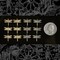 Antiqued Silver Plated Brass Dragonfly Charms - Set of Twelve - S-C09